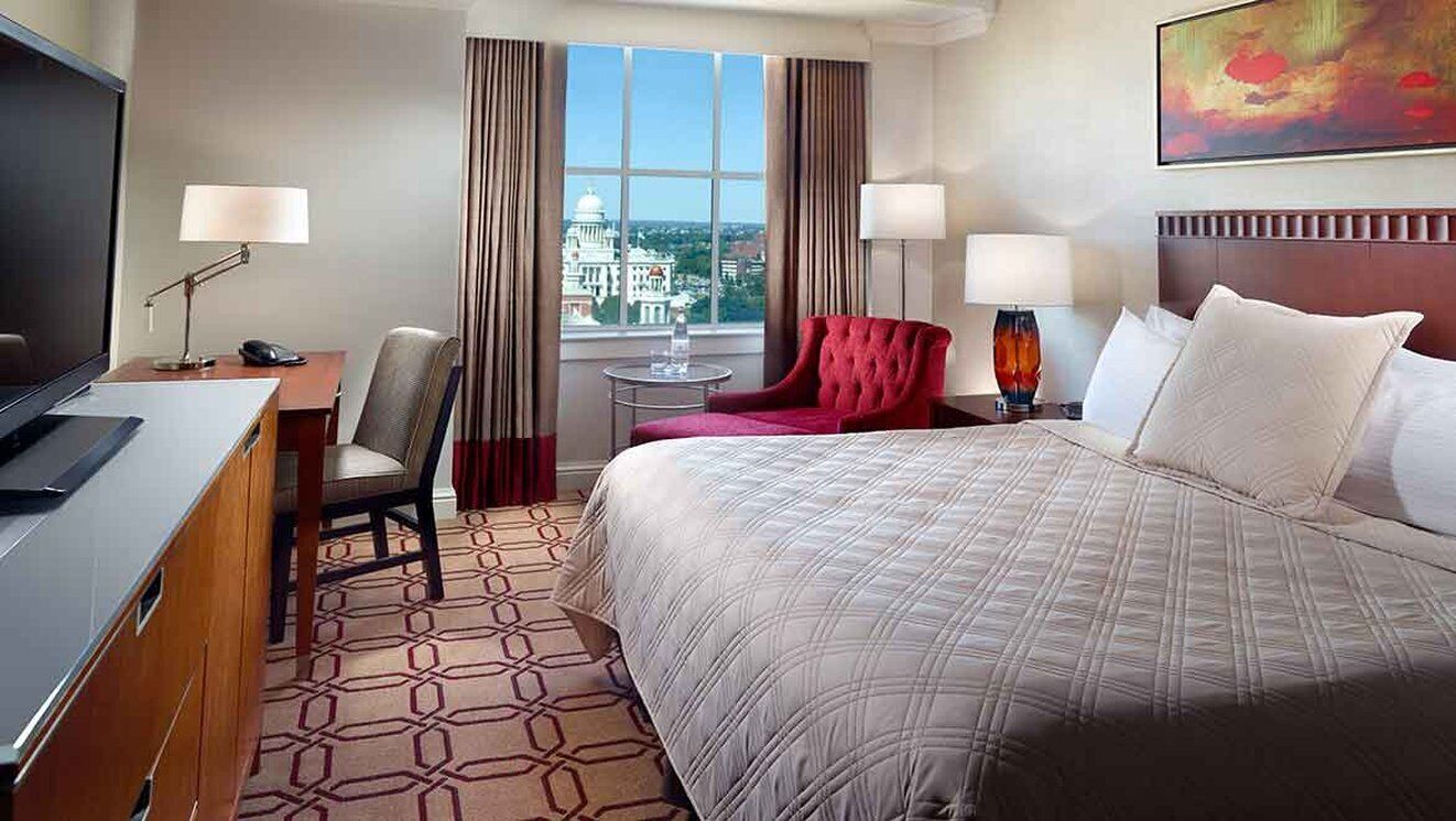 Premium bedding, down duvets, in-room safe, desk