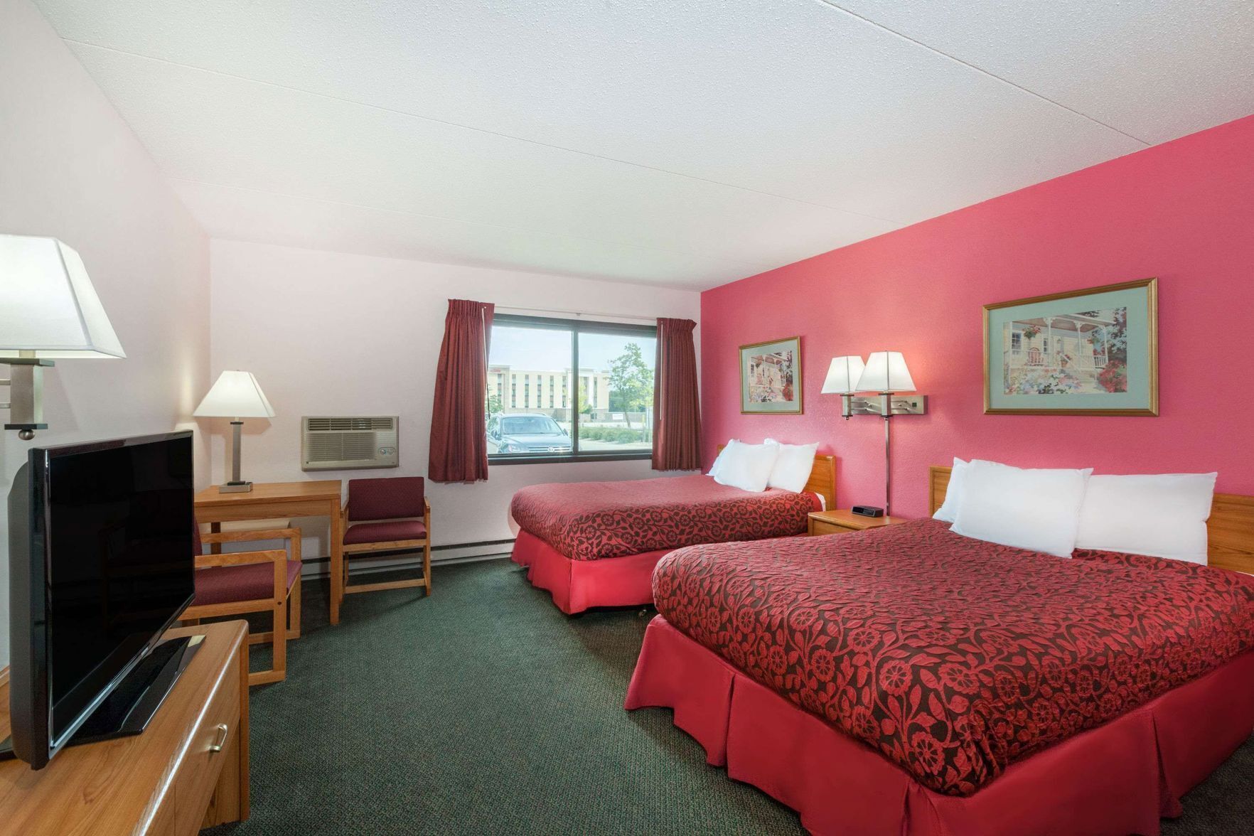 Desk, blackout curtains, free cots/infant beds, WiFi