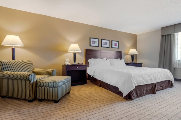 Suite, 1 King Bed, Accessible, Non Smoking | Desk, laptop workspace, blackout drapes, iron/ironing board