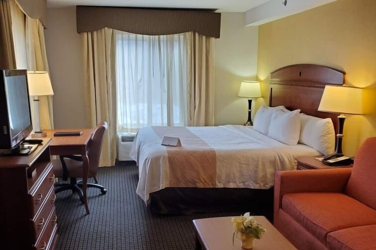 Suite, 1 King Bed with Sofa bed, Non Smoking | Desk, iron/ironing board, cribs/infant beds, rollaway beds
