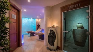 Sauna, steam room, body treatments, mud baths, hydrotherapy