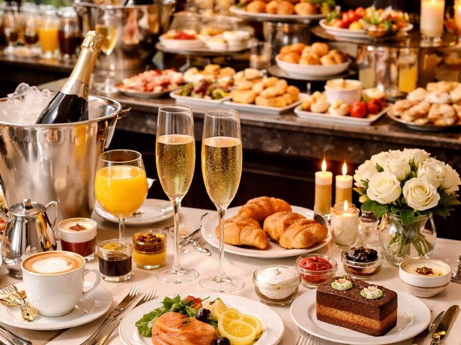 Frokostbuffé hver dag (EUR 24 per person)