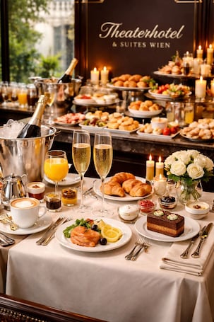 Colazione a buffet a pagamento, servita tutte le mattine . Theaterhotel & Suites Wien
