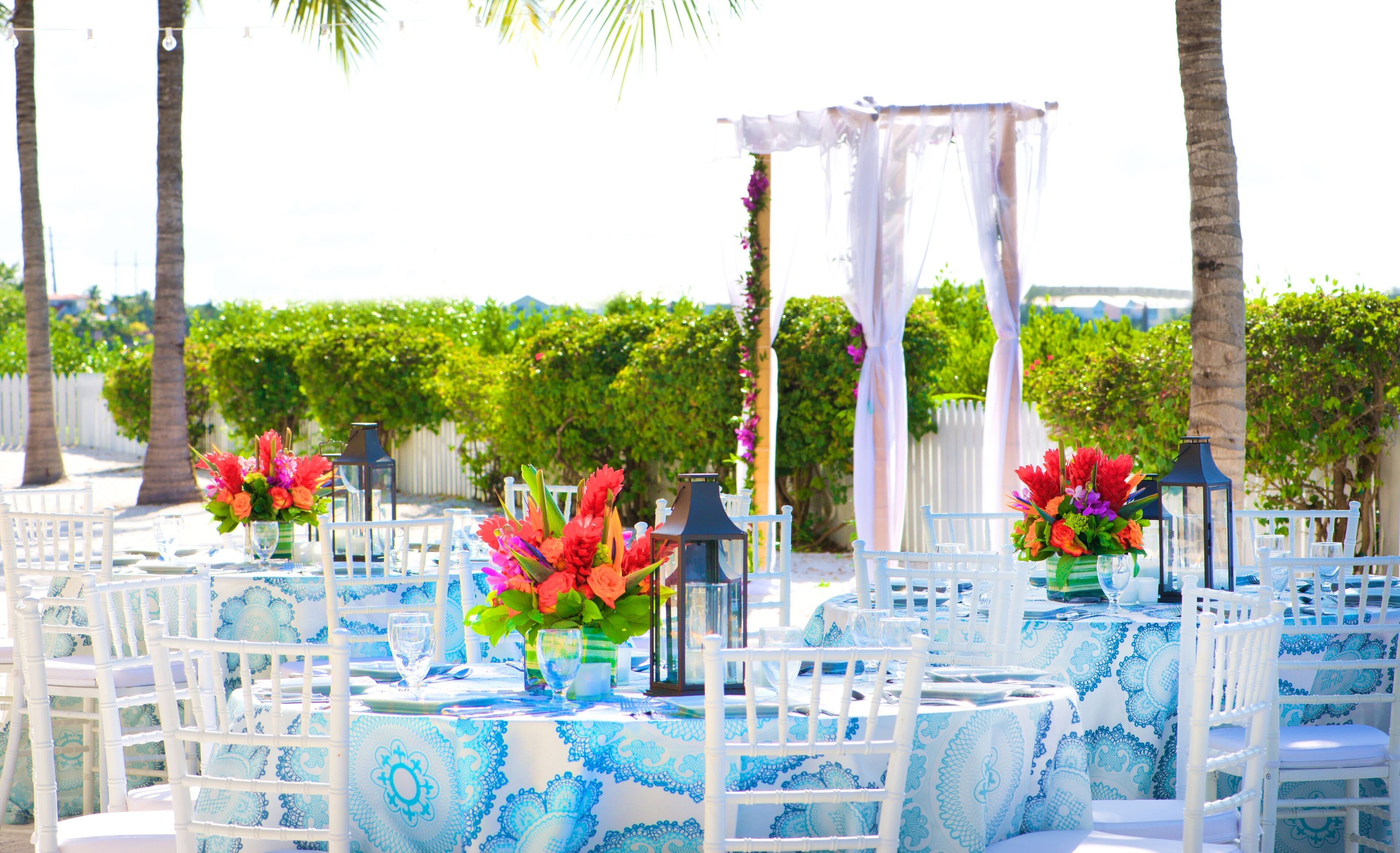 outdoor wedding area