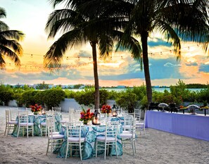 Outdoor wedding area