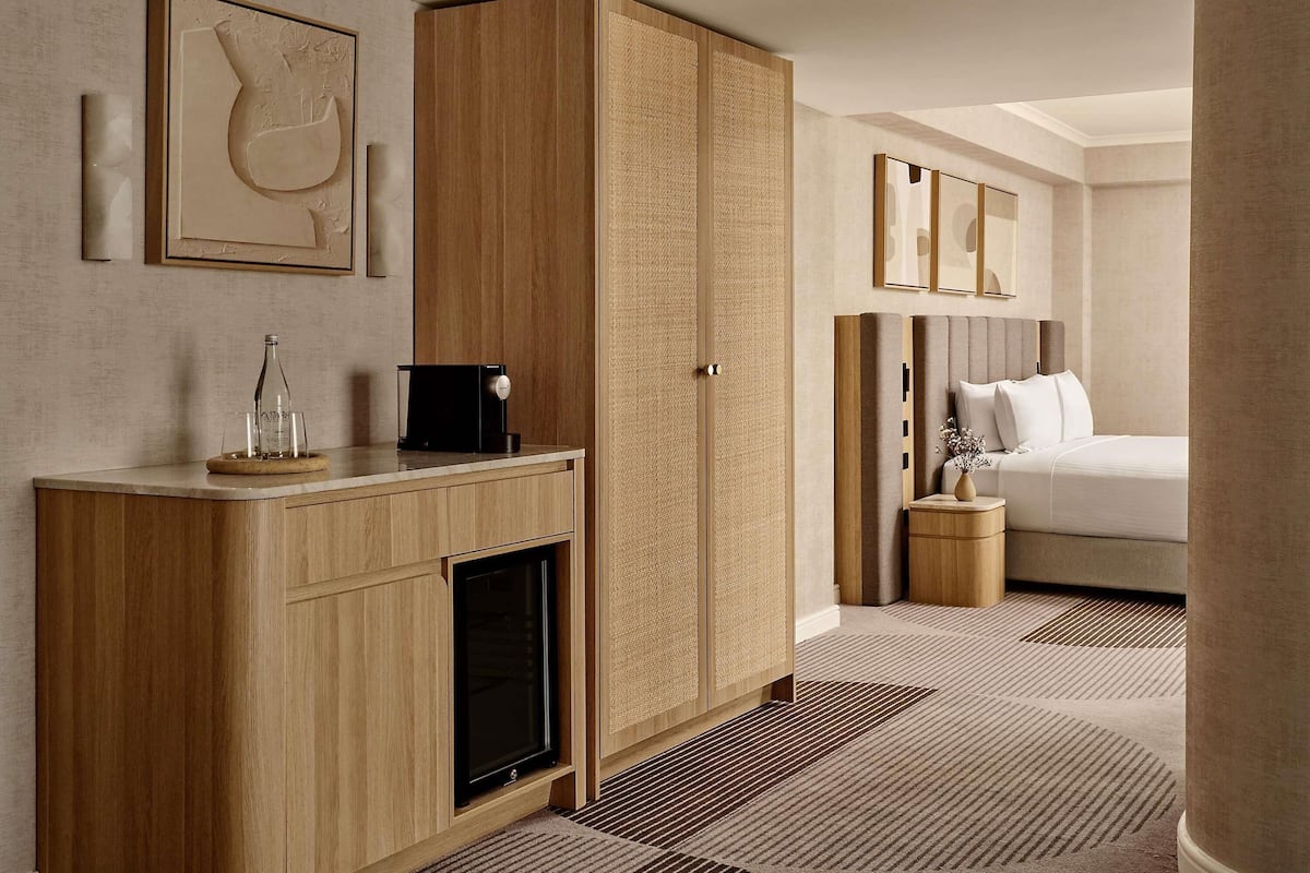 Terrace King Suite with Bay View | In-room safe, desk, iron/ironing board, free cribs/infant beds