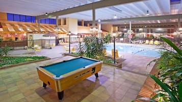 Indoor pool, pool loungers
