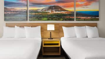 Room, 2 Queen Beds, Non Smoking | Desk, blackout drapes, iron/ironing board, free WiFi