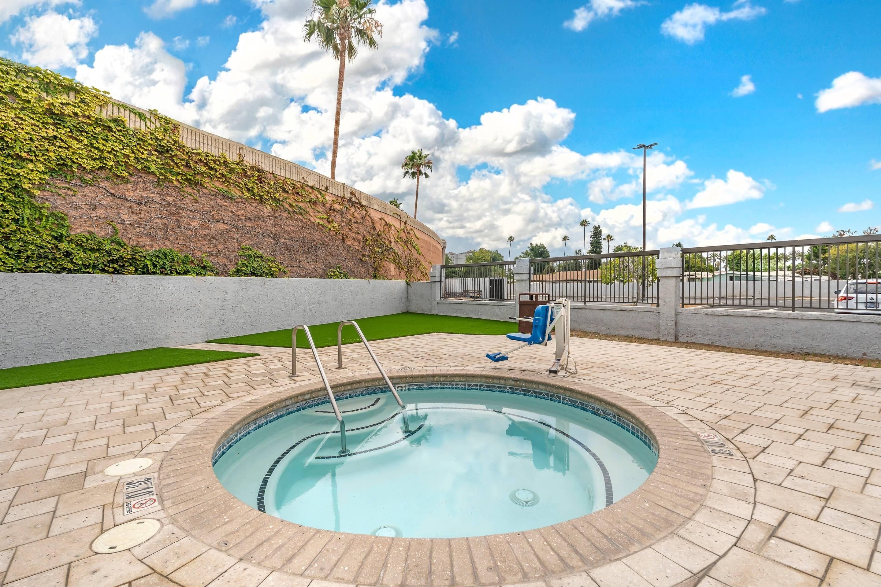 Outdoor pool, open 9:00 AM to 9:30 PM, pool umbrellas, sun loungers