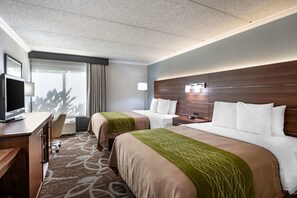 Lit avec matelas à plateau-coussin, bureau, rideaux d’obscurcissement