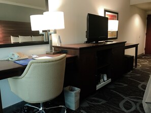 Pillow-top beds, desk, blackout curtains, iron/ironing board