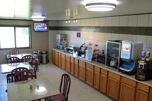 Enjoy a comfortable dining experience with ample seating and a variety of food and beverage options.