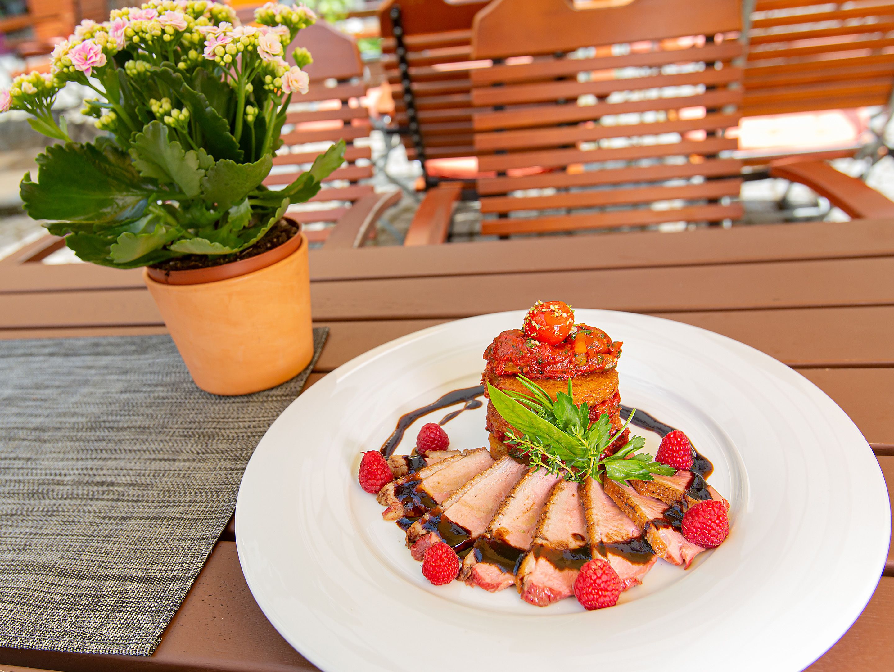 lunch and dinner served, al fresco dining