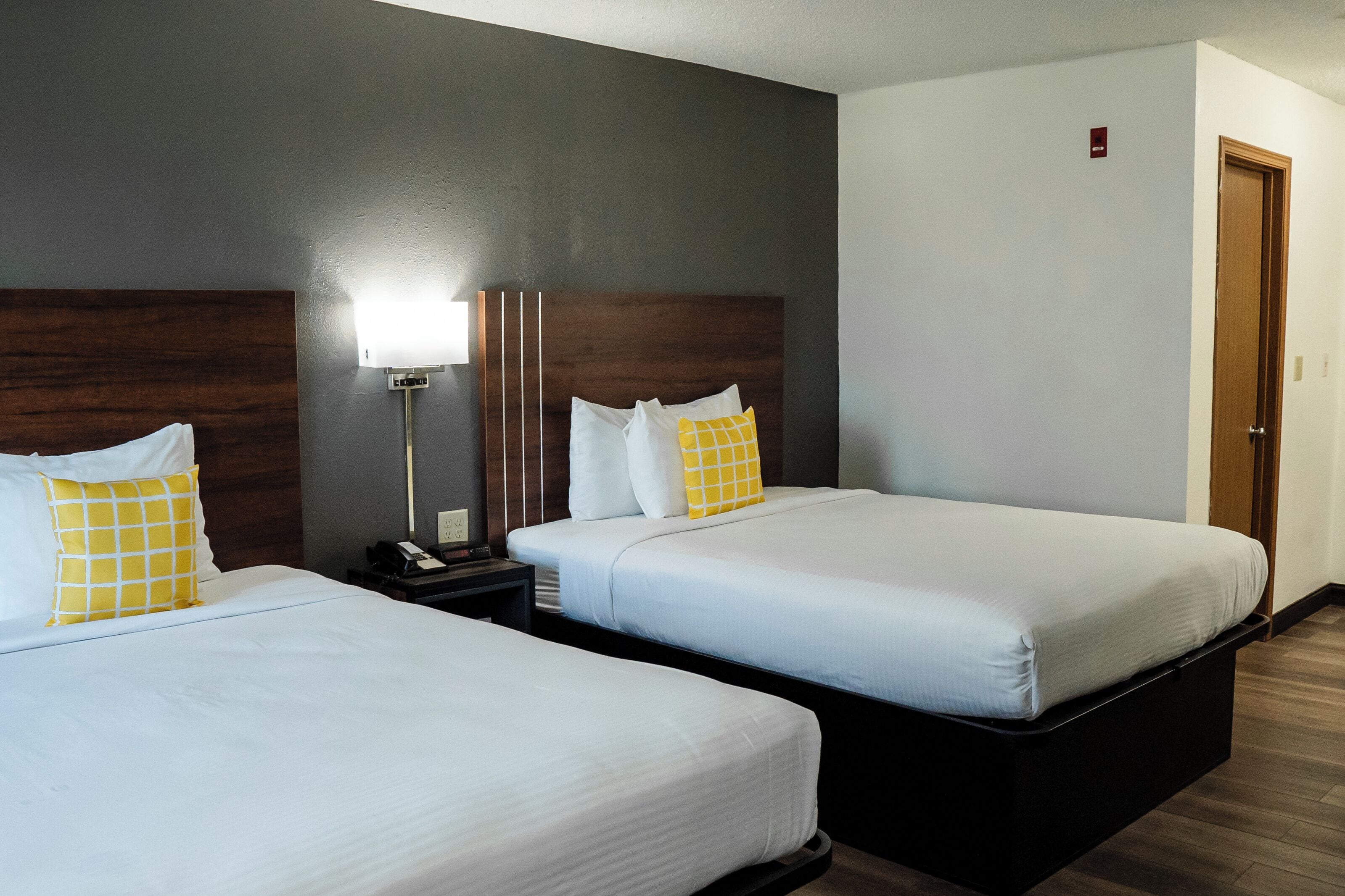 standard room, 2 queen beds, non smoking (42 inch tv) | 1 bedroom, desk, laptop workspace, blackout curtains