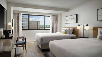 Premium bedding, down duvets, pillow-top beds, desk