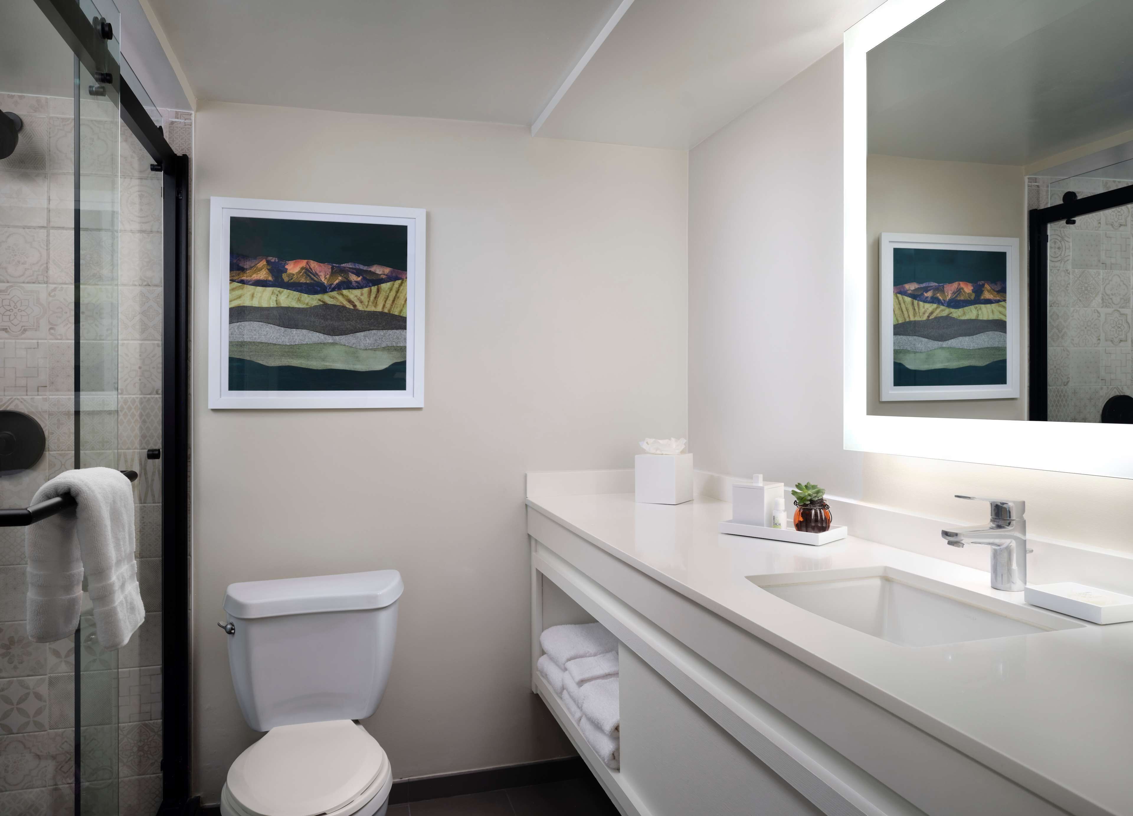 free toiletries, hair dryer, towels