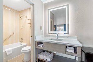 Standard Room, 2 Double Beds, Non Smoking | Desk, laptop workspace, iron/ironing board, WiFi - Rodeway Inn Orange Park - Jacksonville near Naval Air Station (Orange Park)