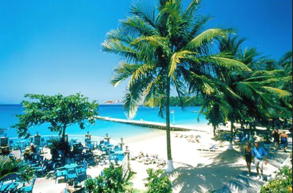 Vue sur la plage ou l’océan