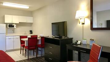 Efficiency, Room, 1 King Bed, Non Smoking | In-room safe, desk, iron/ironing board, free cots/infant beds