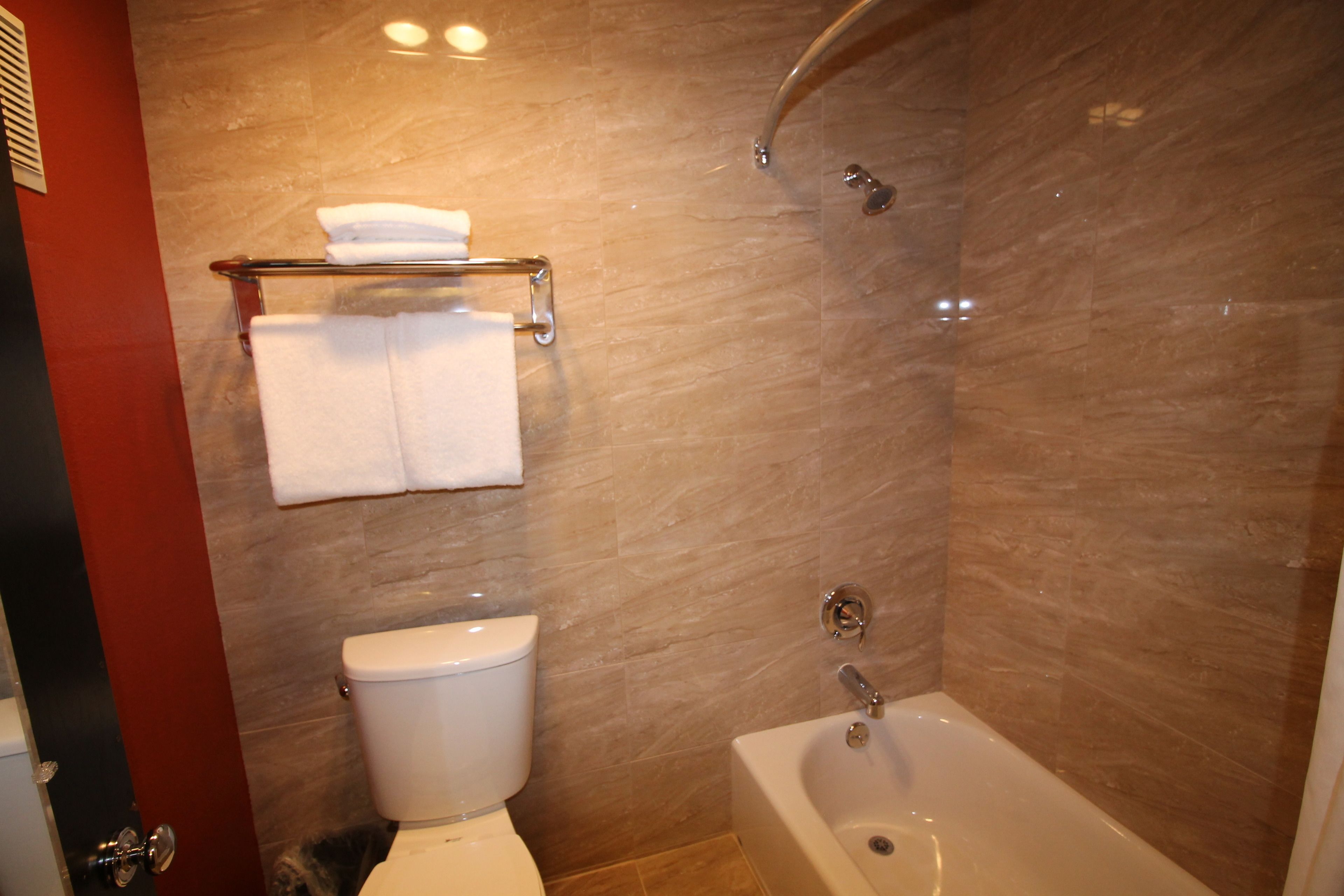 room, 2 queen beds, non smoking | bathroom | free toiletries, hair dryer, towels, soap