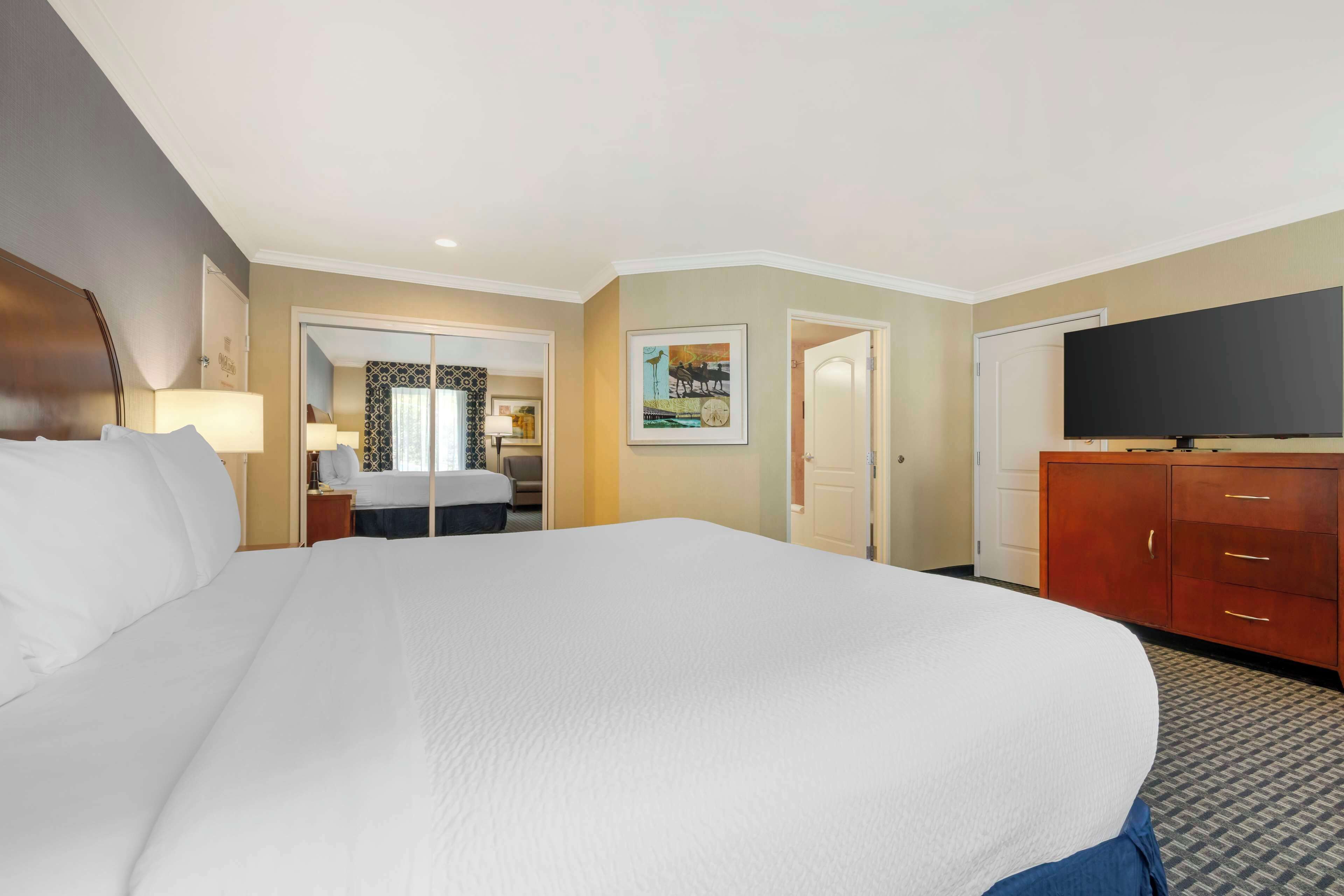 1 bedroom, desk, blackout curtains, iron/ironing board