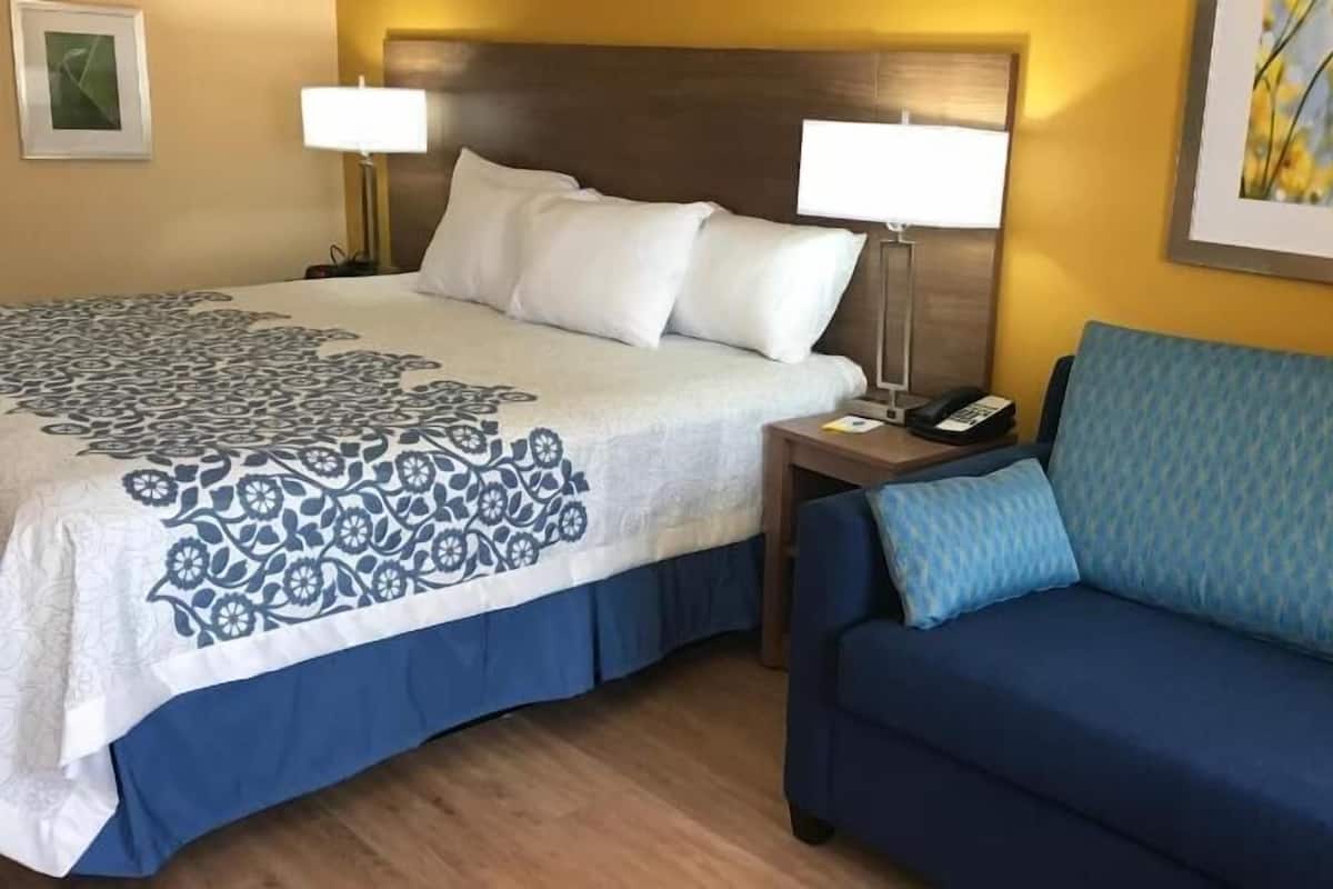 Desk, blackout drapes, iron/ironing board, rollaway beds