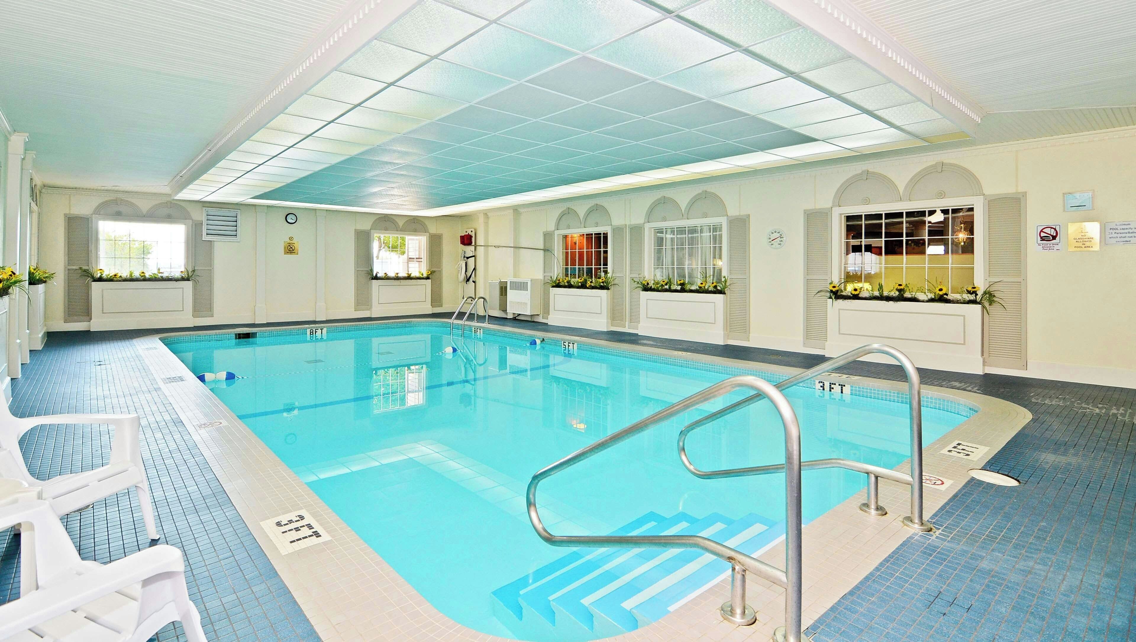 Indoor pool, sun loungers