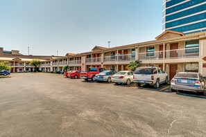 Guest rooms offer balconies with views of the surrounding area.