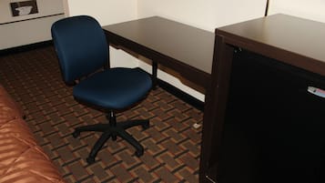 37-inch flat-screen TV with cable channels, TV