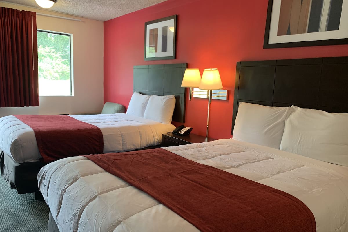 Room, 2 Double Beds, Smoking | Desk, free WiFi