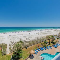 One King Bed, Gulf View With Balcony, Non-Smoking | Living area | 55-inch flat-screen TV with cable channels, TV