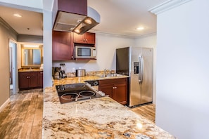 1 Bedroom Suite w/Kitchen, 2 Balconies, Gulf Front, Non-Smoking | Living area | 55-inch flat-screen TV with cable channels, TV