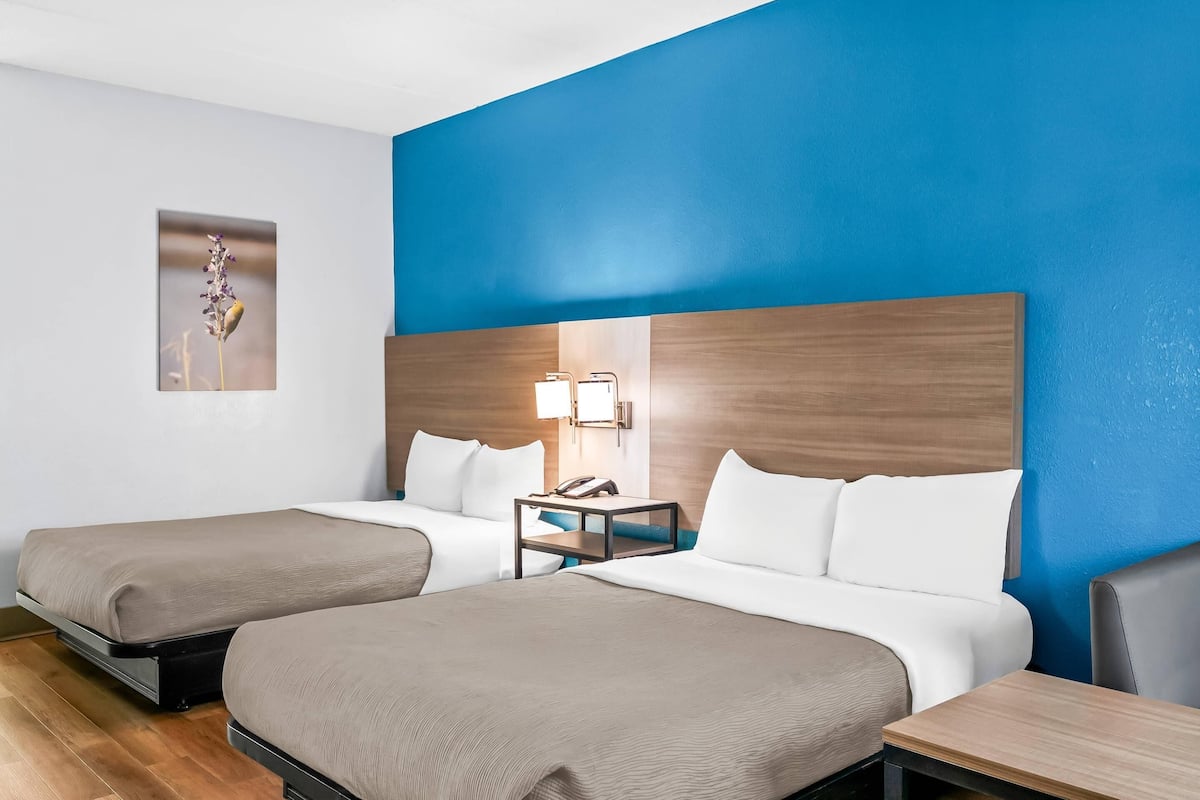 Room, 2 Double Beds, Accessible, Non Smoking | In-room safe, desk, iron/ironing board, free WiFi
