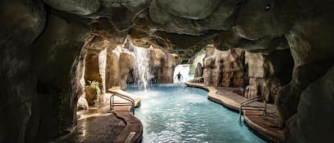 3 outdoor pools, open 7 AM to 10:00 PM, cabanas (surcharge)