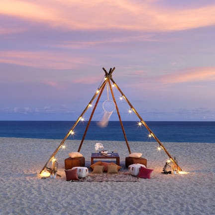 Outdoor banquet area