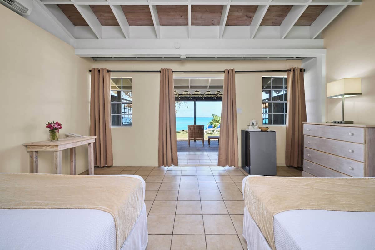 Beachfront Bungalow (2 Double Beds) | Premium bedding, minibar, in-room safe, individually decorated