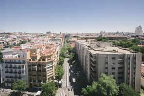 Vue sur la ville depuis l’hébergement