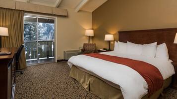 Down duvets, pillow-top beds, in-room safe, desk