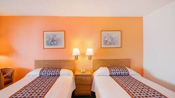 Room, 2 Double Beds | Desk, iron/ironing board, WiFi (free), bed sheets