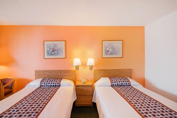 Room, 2 Double Beds | Desk, iron/ironing board, WiFi (free), bed sheets
