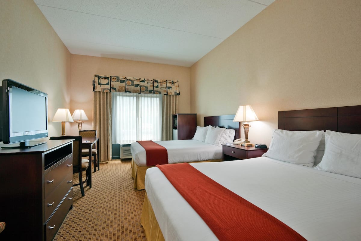 Standard Room, 2 Queen Beds | In-room safe, desk, iron/ironing board, free cots/infant beds