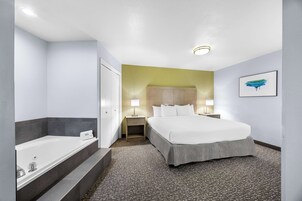 Blackout drapes, iron/ironing board, free WiFi, bed sheets