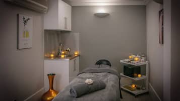 Sauna, steam room, body treatments, aromatherapy, hot stone massages