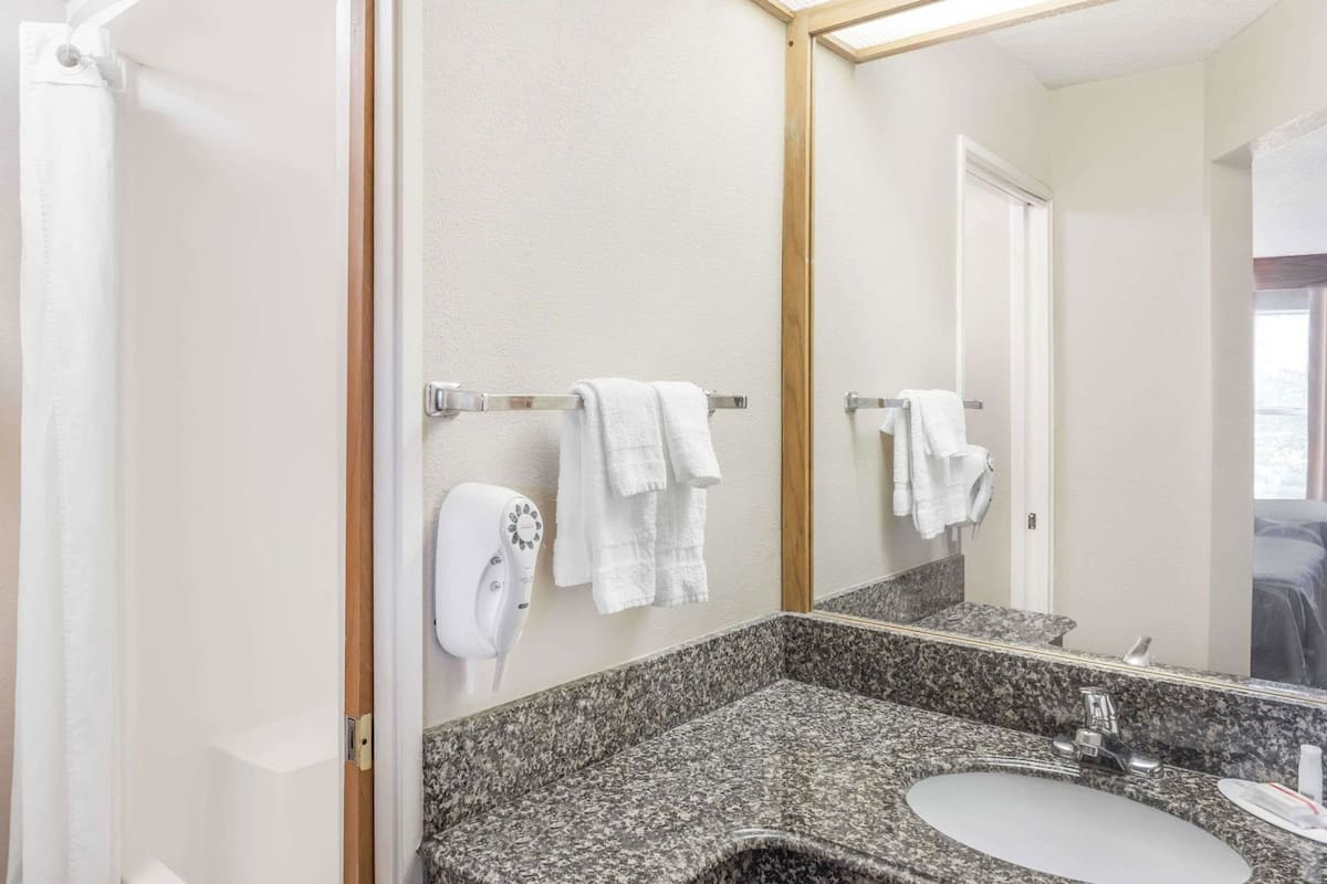 Bathroom | Shower, free toiletries, hair dryer, towels