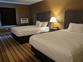 Room, 2 Queen Beds, Non Smoking | Desk, iron/ironing board, free WiFi, bed sheets