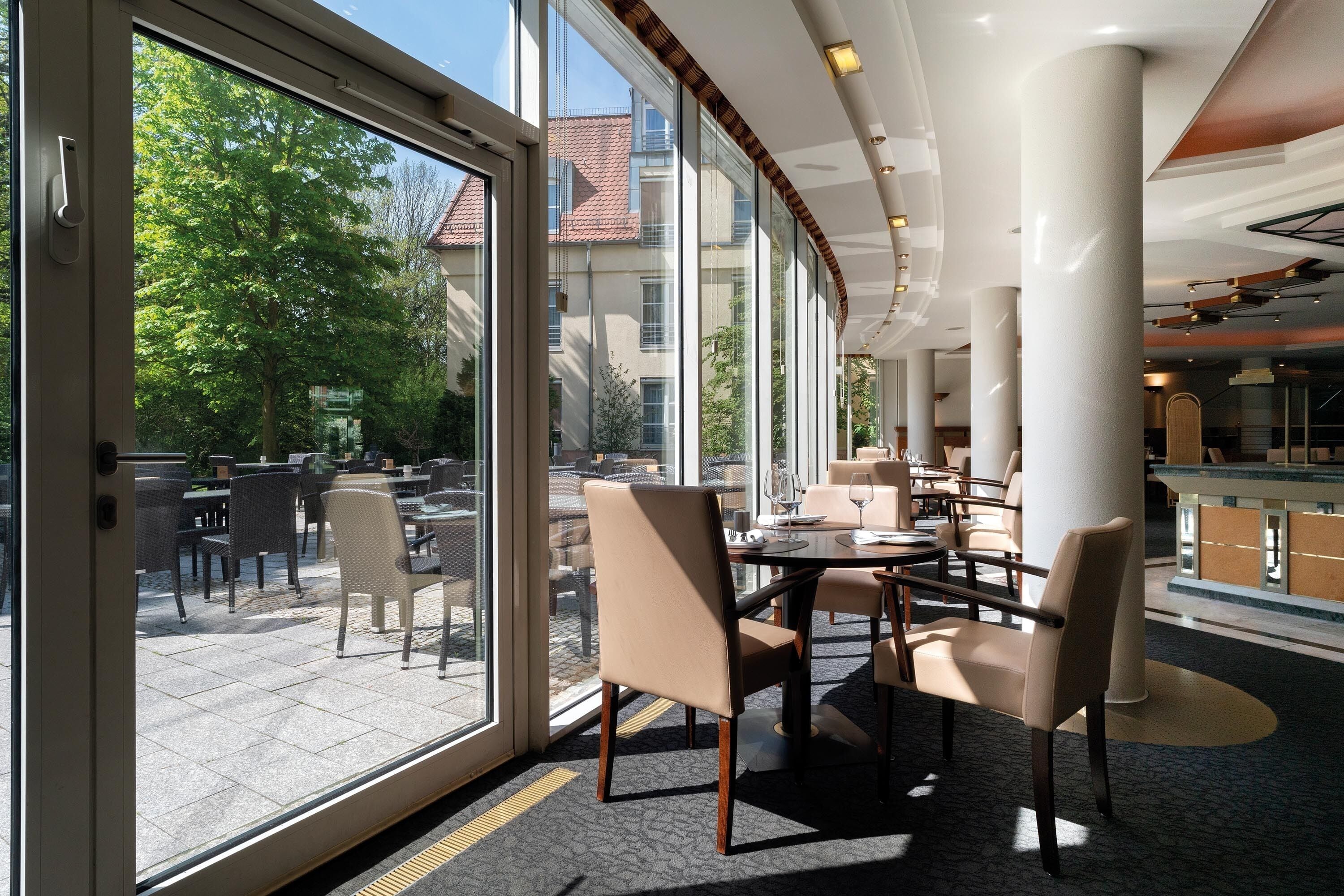 breakfast, lunch, dinner served; international cuisine, garden views