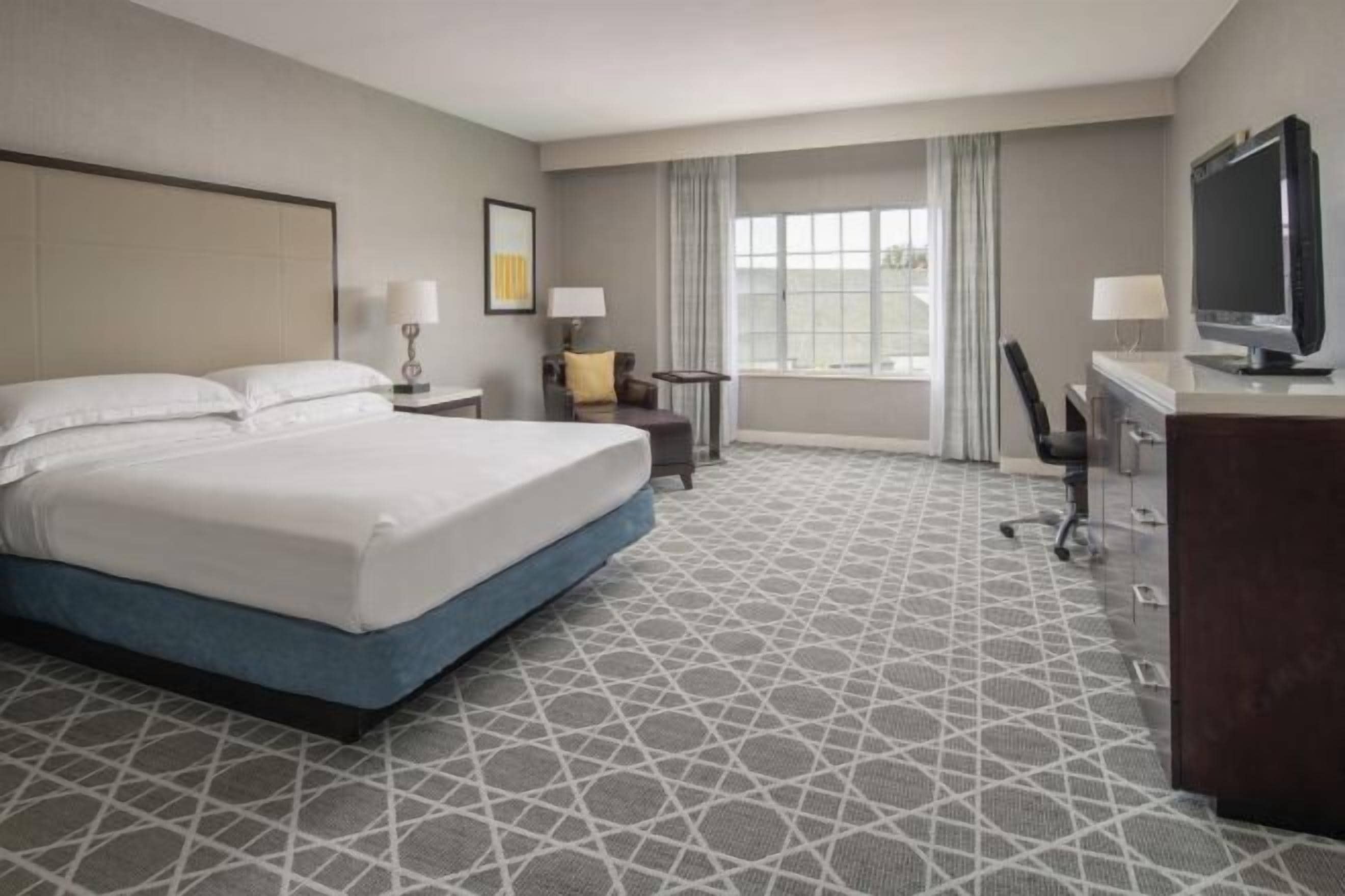 Premium bedding, down comforters, in-room safe, desk