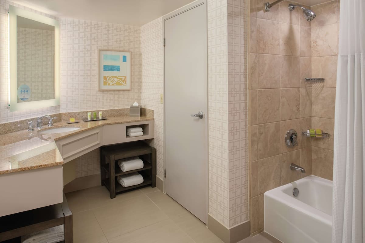 Free toiletries, hair dryer, towels