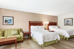 Family Suite, 2 Double Beds | Hypo-allergenic bedding, desk, laptop workspace, blackout drapes