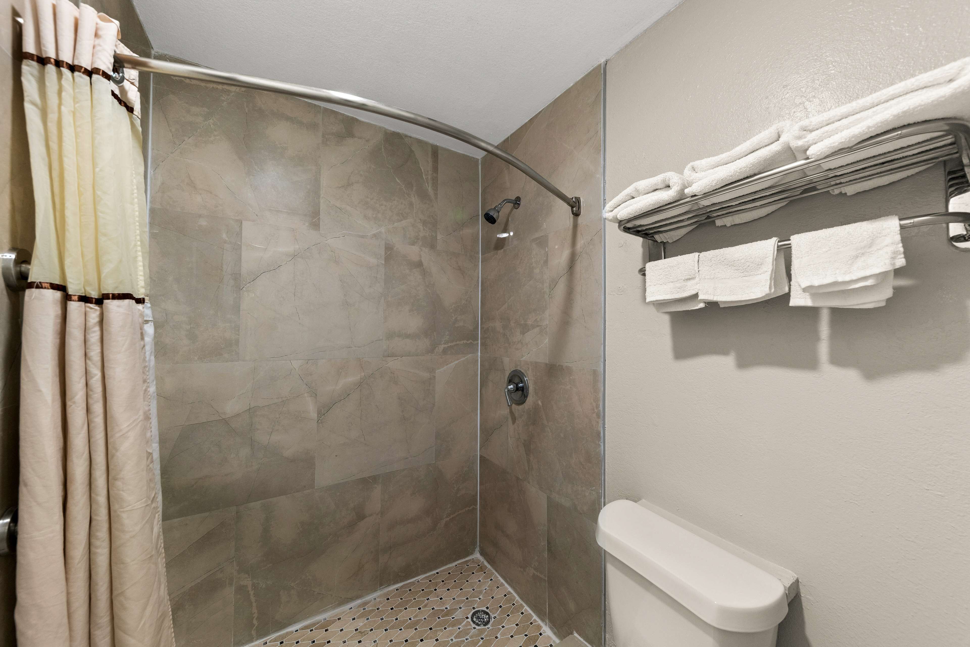 Free toiletries, hair dryer, towels
